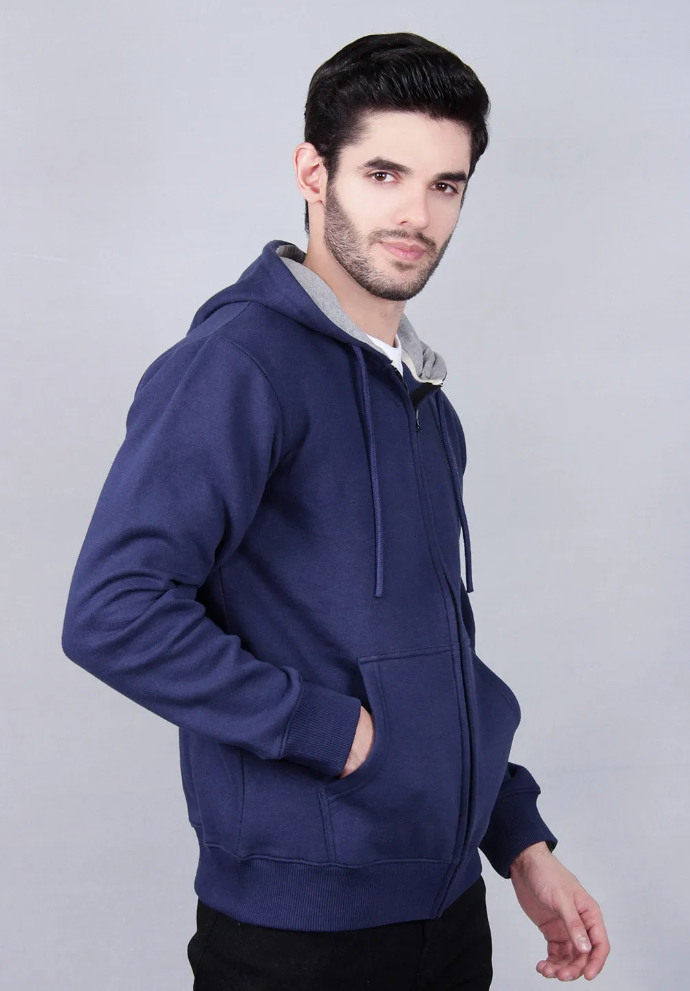 Men's "LASTER" Classic Premium Full Zip Fleece  Hoodie