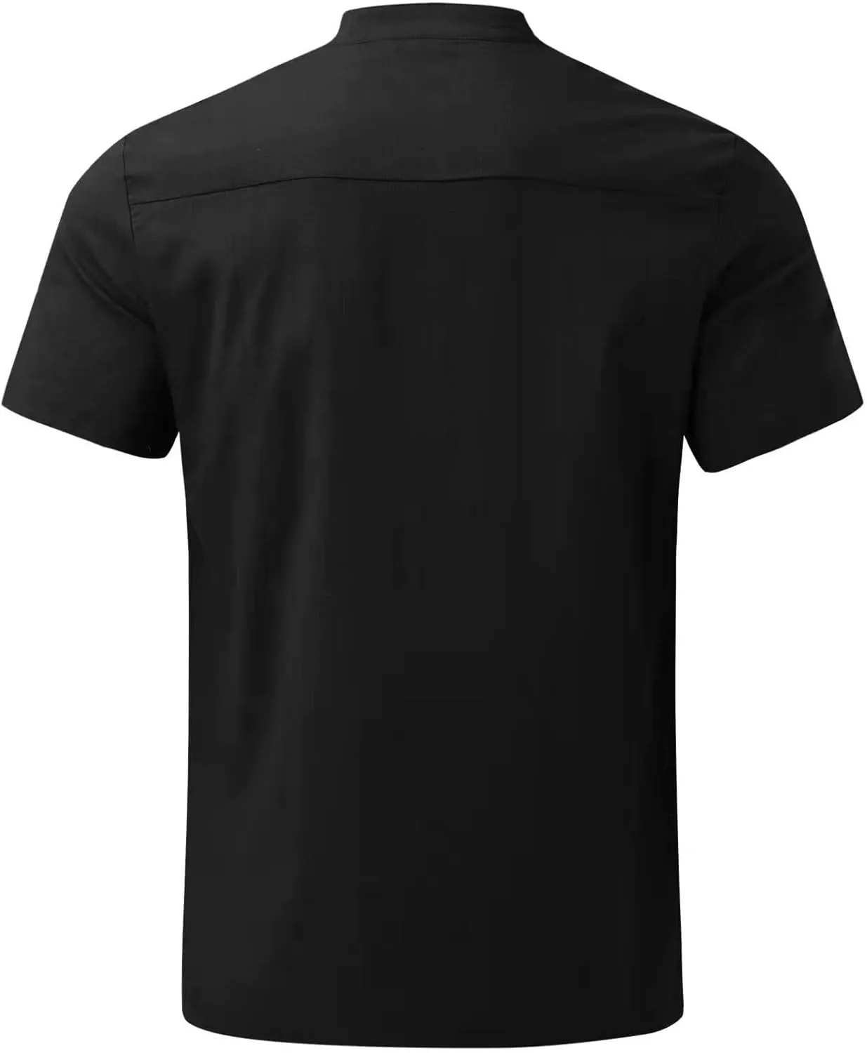 Mens Shirts Casual Stylish Designer Summer Cotton Linen Solid Color Long Sleeve Shirts Loose Stand Collar Shirts