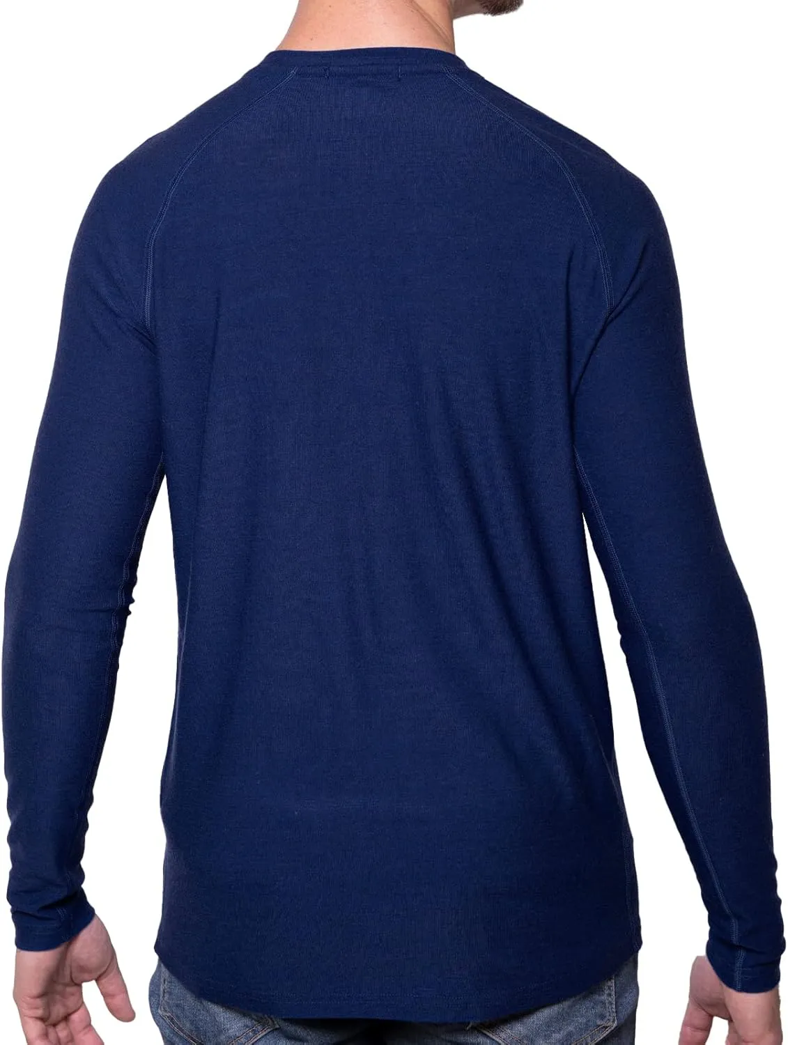 MERIWOOL Men's Base Layer Long Sleeve Henley - Lightweight Merino Wool Thermal