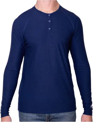 MERIWOOL Men's Base Layer Long Sleeve Henley - Lightweight Merino Wool Thermal