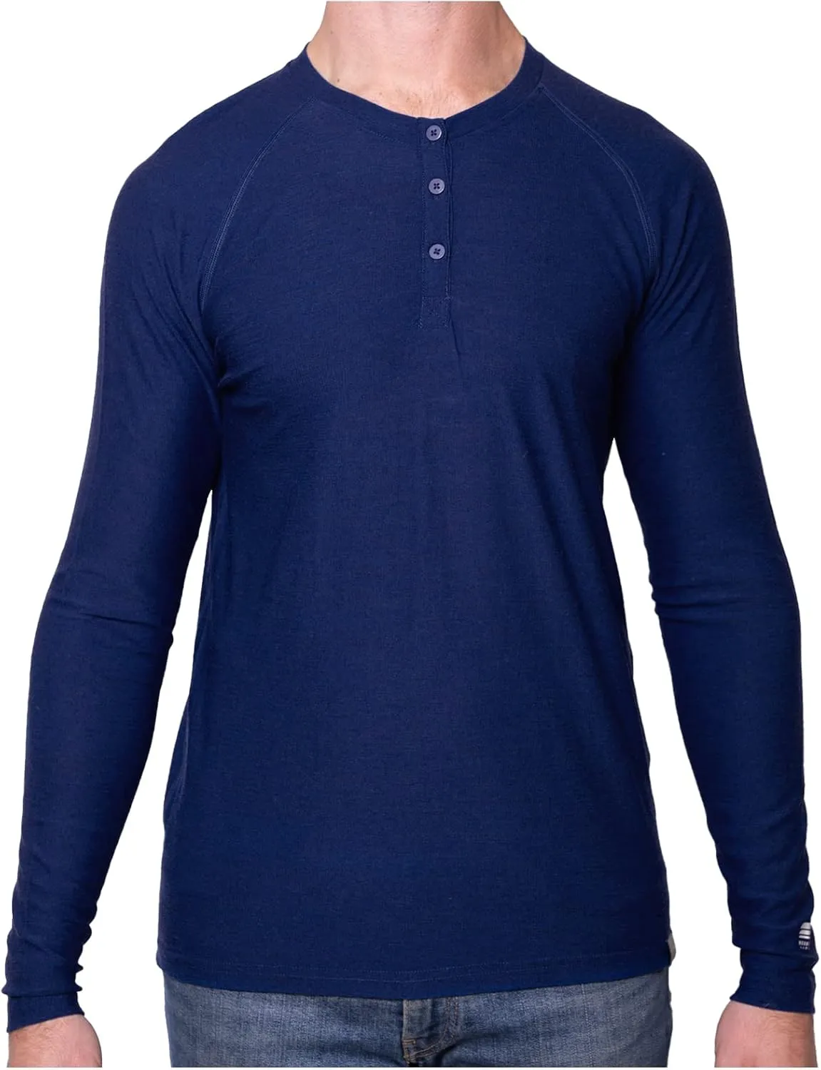 MERIWOOL Men's Base Layer Long Sleeve Henley - Lightweight Merino Wool Thermal