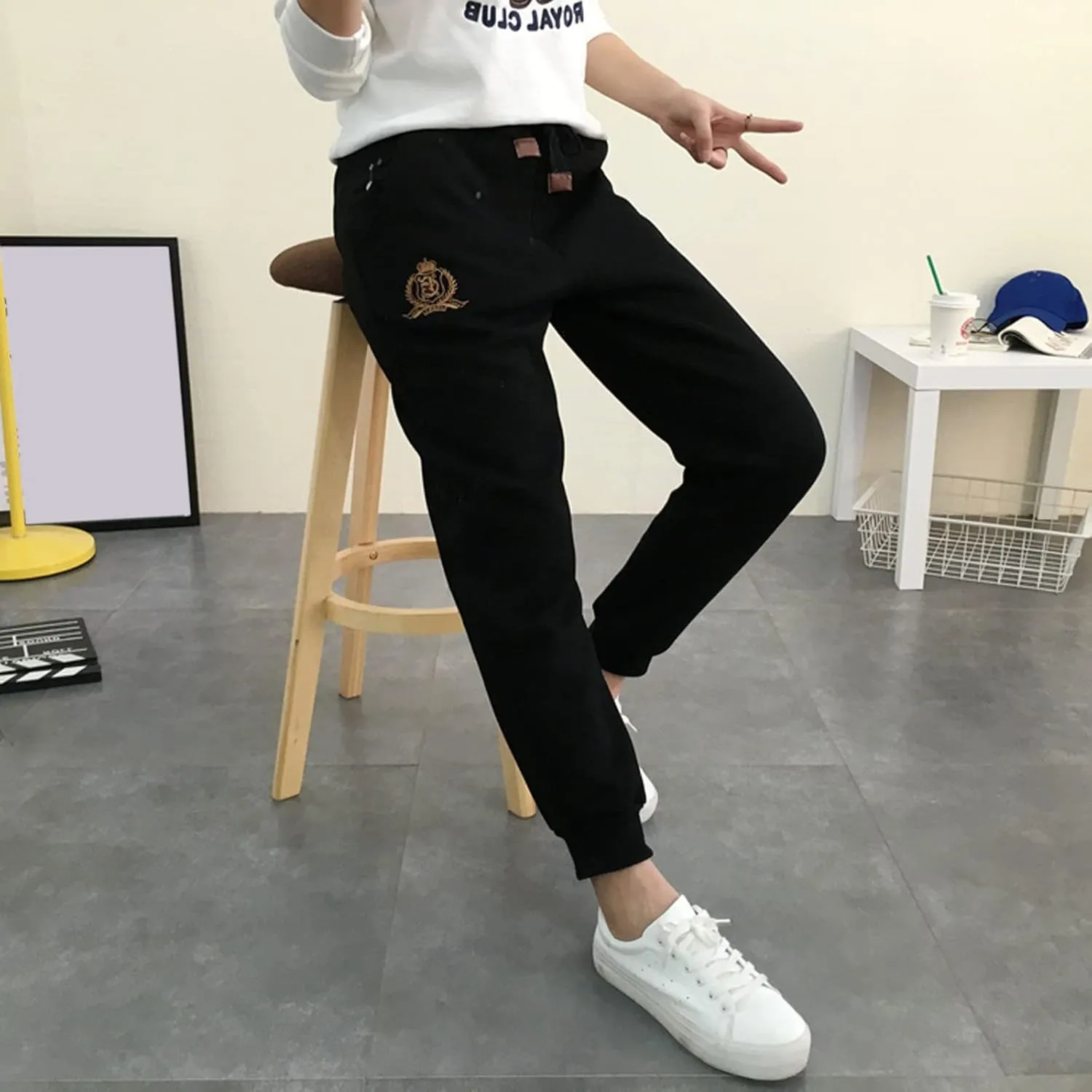 Miyaomn Women's Sherpa Fleece Lined Soft Warm Sweatpants Casual Solid Drawstring High Waisted Cinch Bottom Joggers Loungewear