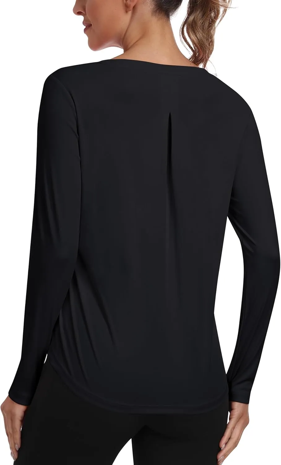 MoFiz Women's UPF 50  Sun Protection Long Sleeve Shirts for Hiking Running Athletic Quick Dry Loose Fit Workout Tops