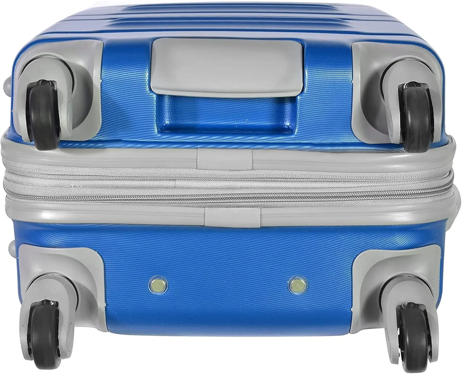 Olympia U.S.A. Denmark 22" Carry-On Suitcase - Lightweight Hardside Luggage, Expandable 30%, 8 Jumbo Spinner Wheels, Utility Hook & Hidden Laptop Compartment (Navy)