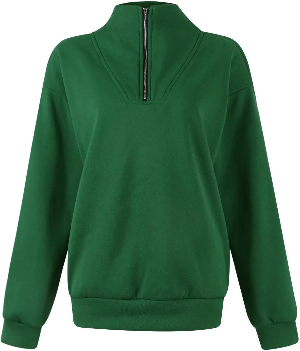 Quarter Zip Pullover Women Fleece Fall Oversized Sweatshirts Long Sleeve Casual Pullover Sweater Winter Clothes 2024