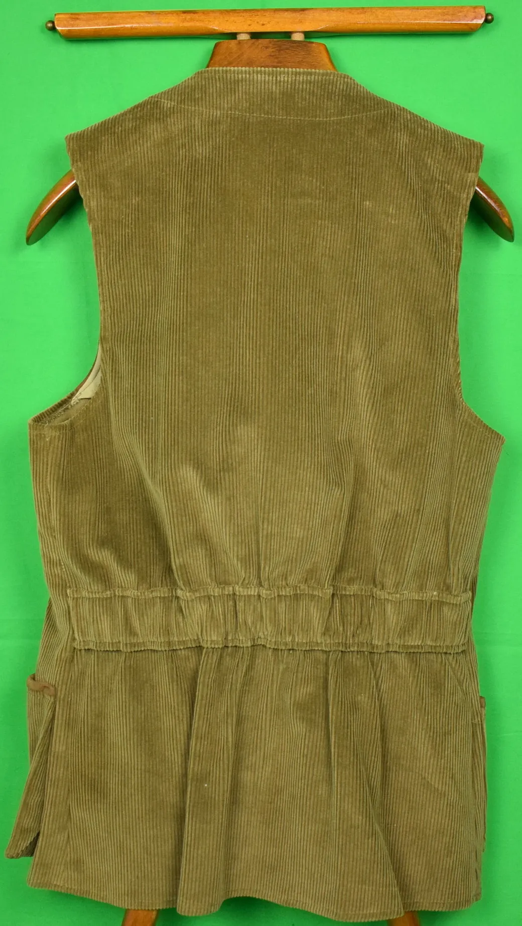 "Holland & Holland Olive Corduroy Shooting Vest" Sz: S (SOLD)