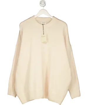 River Island Cream Wool Blend Oversize Knit Sweater UK L