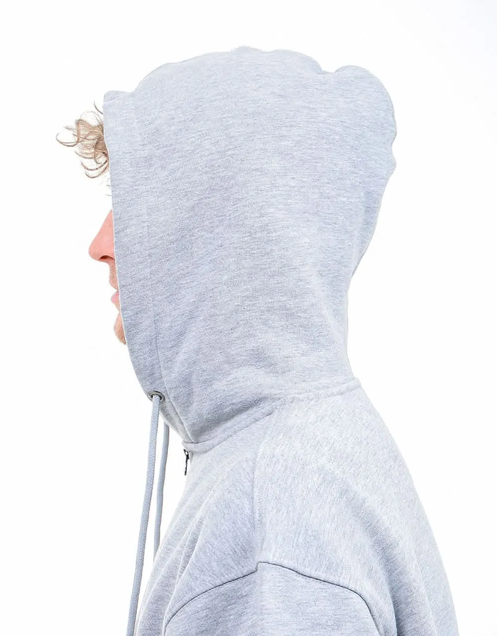 Route One Primary 1/4 Zip Hoodie - Heather Grey