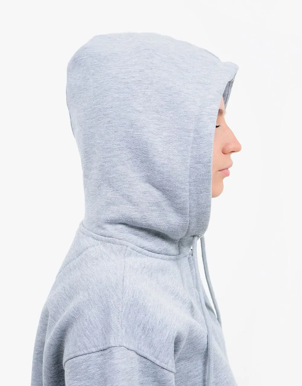 Route One Primary 1/4 Zip Hoodie - Heather Grey