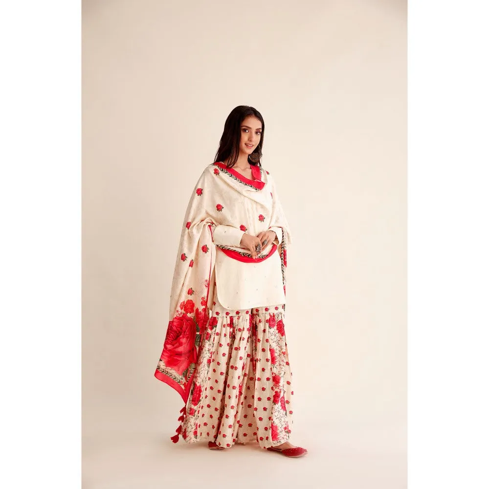 Roze Shabnam Chanderi Garara (Set of 3)