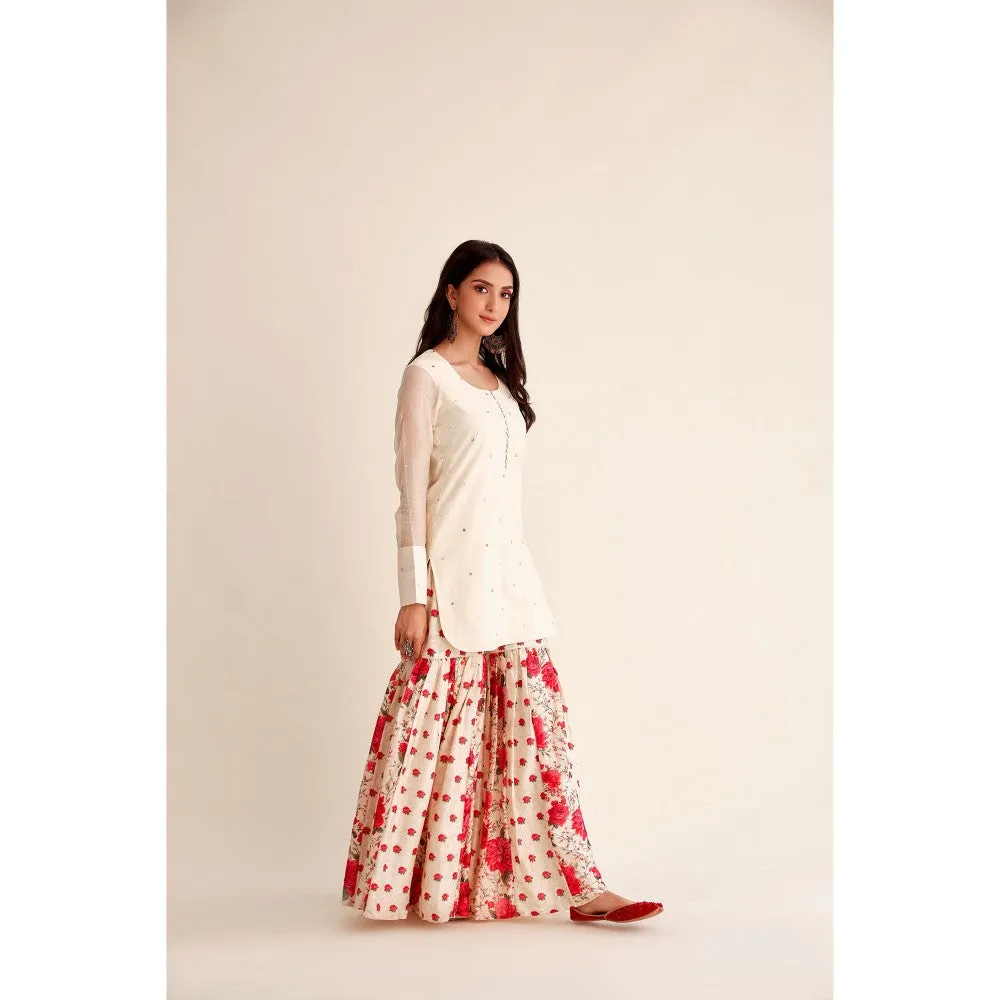 Roze Shabnam Chanderi Garara (Set of 3)
