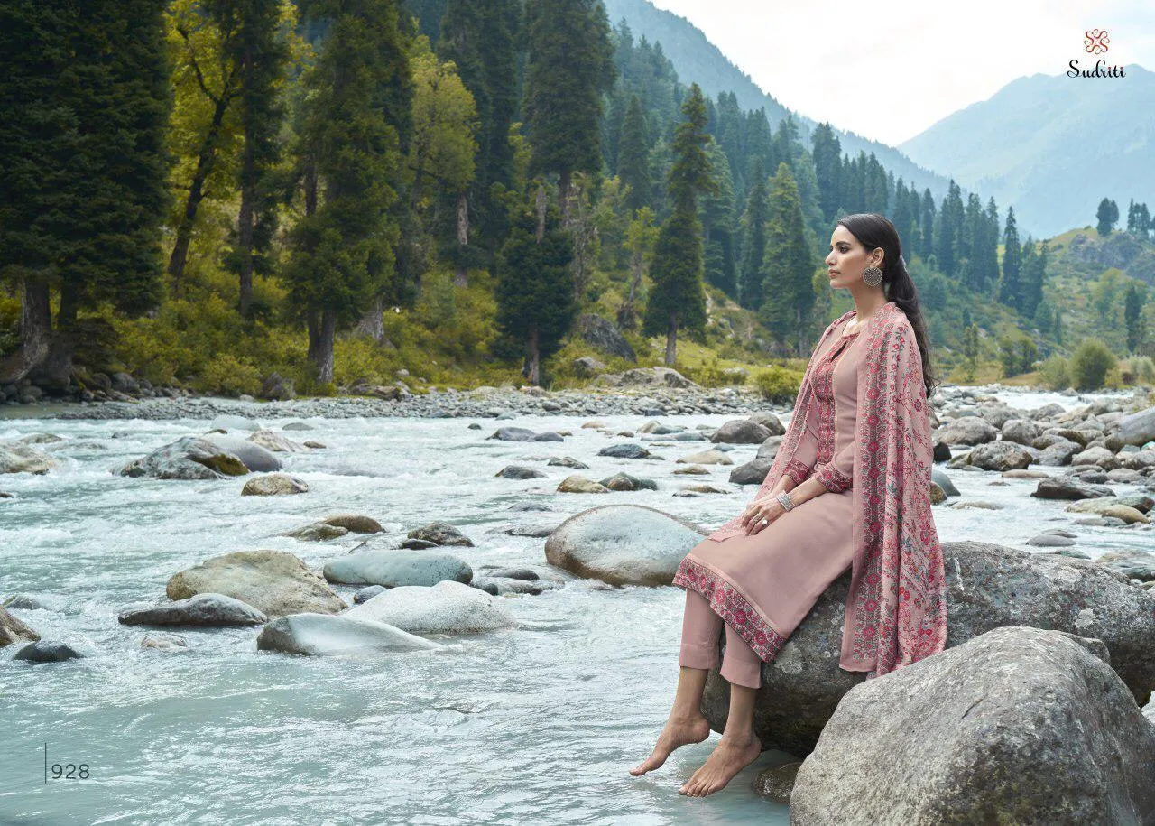 Sahiba Sudriti Presents Kasuti Pashmina Printed Fancy Designer Salwar Kameez