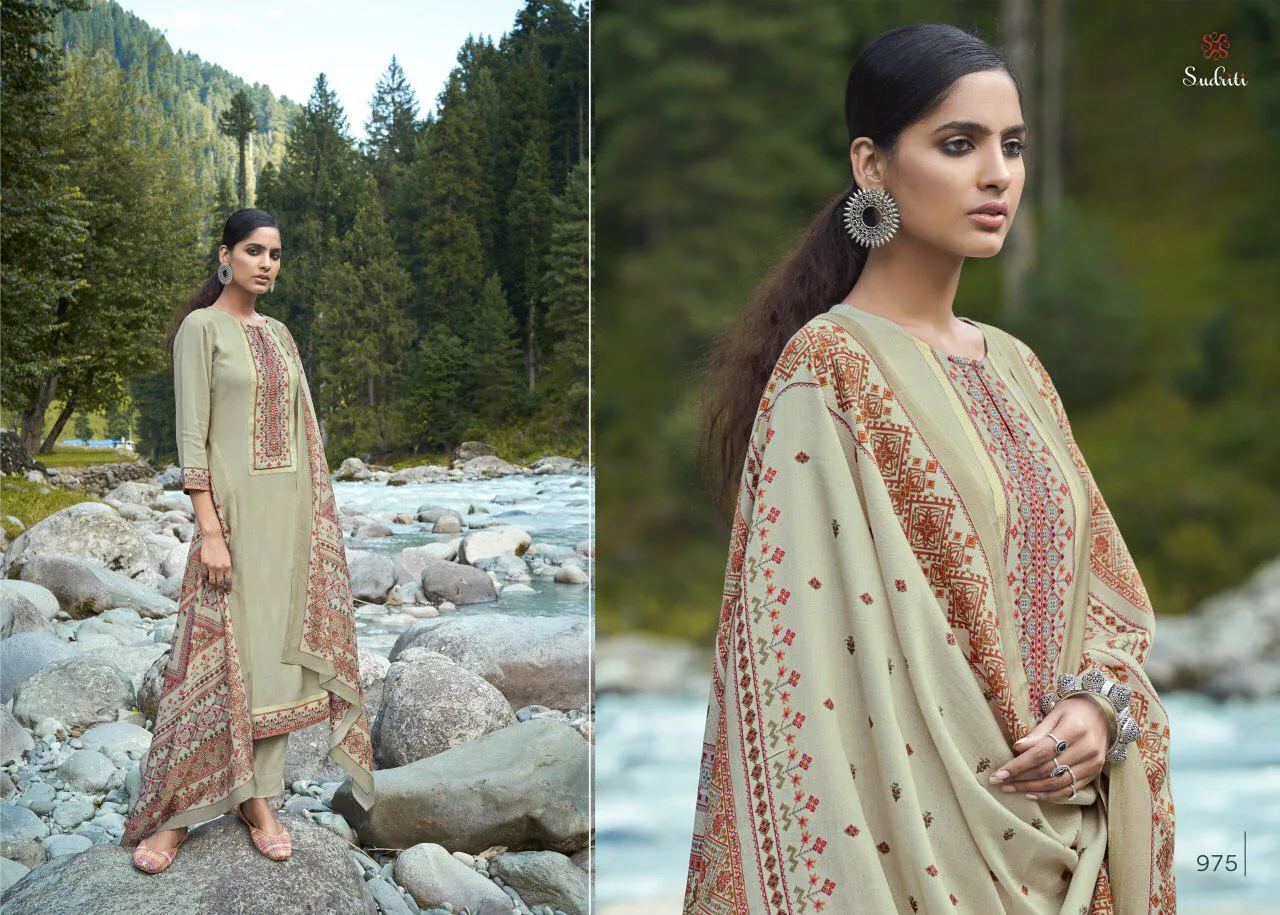 Sahiba Sudriti Presents Kasuti Pashmina Printed Fancy Designer Salwar Kameez