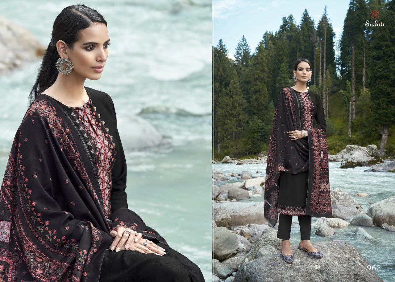 Sahiba Sudriti Presents Kasuti Pashmina Printed Fancy Designer Salwar Kameez