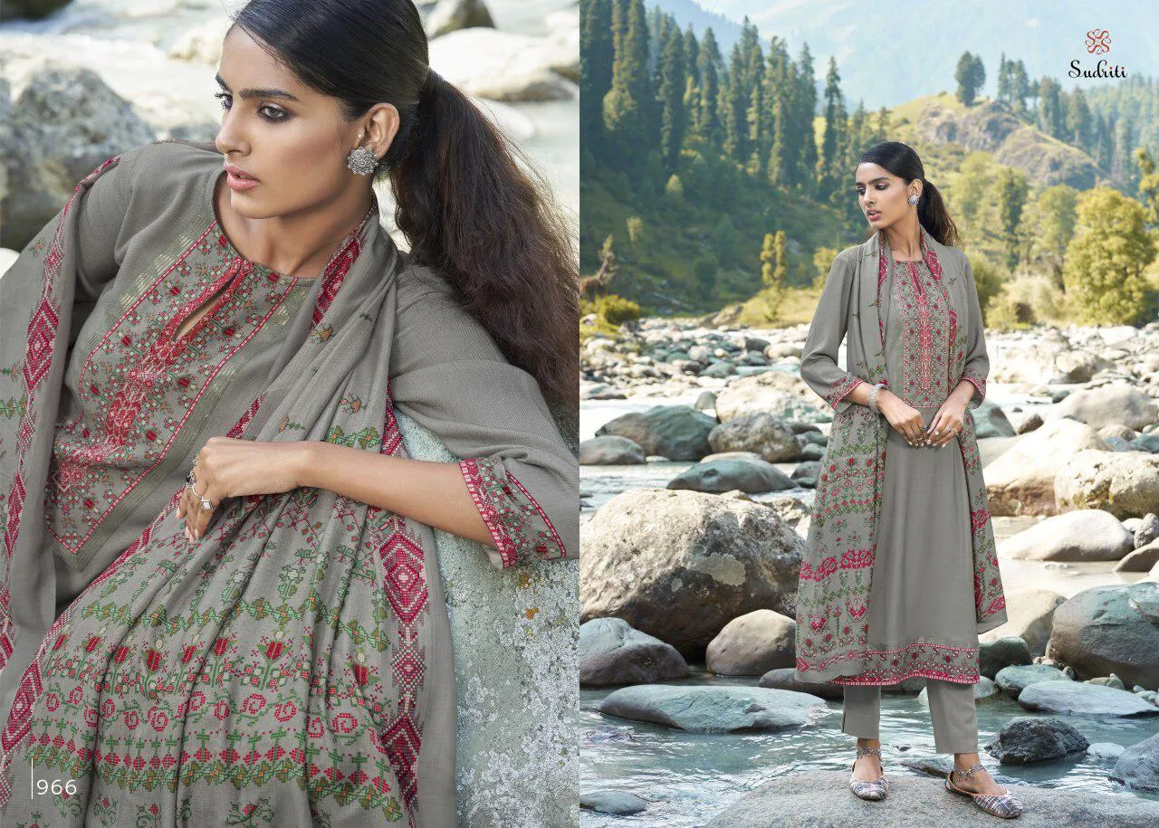 Sahiba Sudriti Presents Kasuti Pashmina Printed Fancy Designer Salwar Kameez