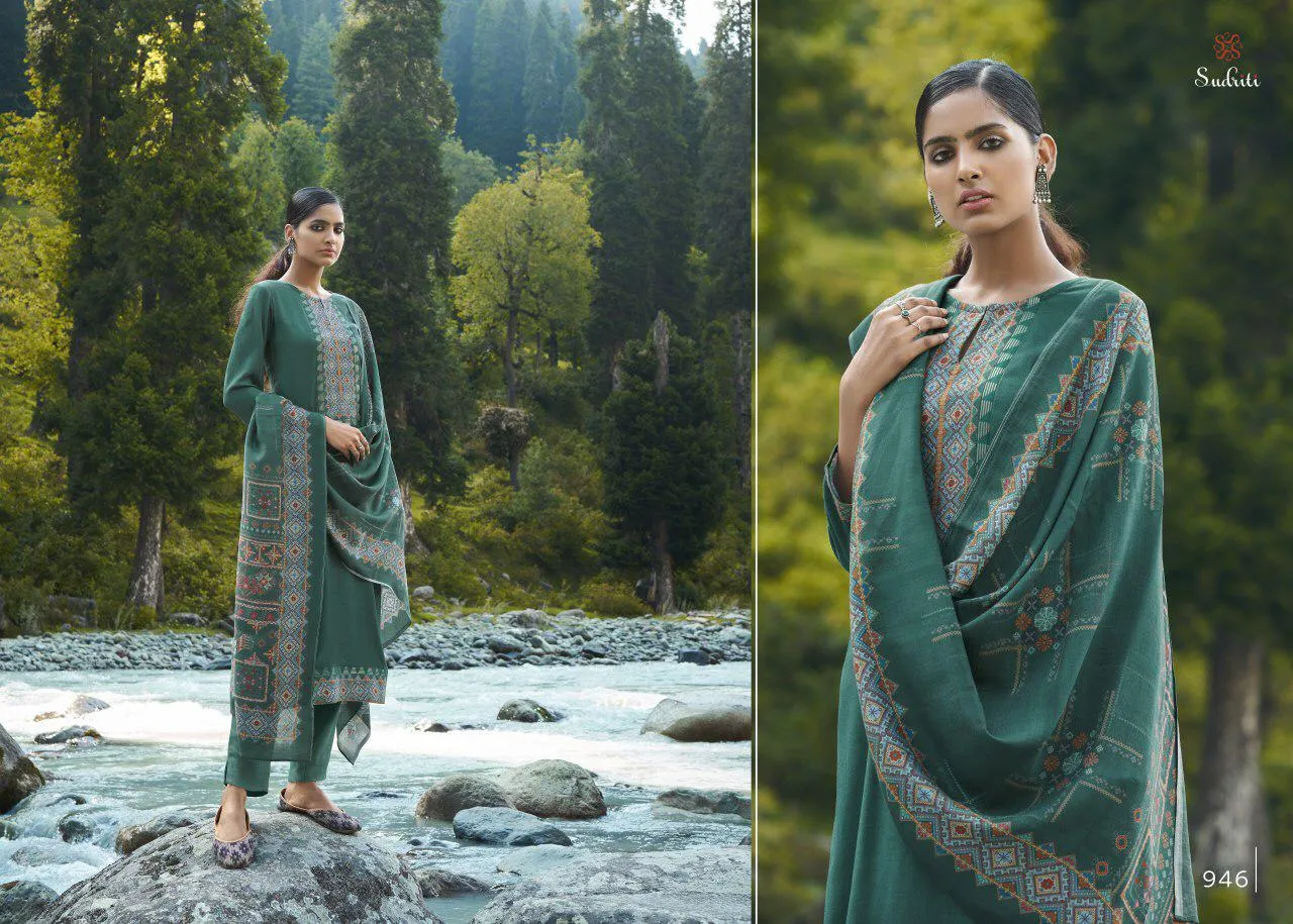 Sahiba Sudriti Presents Kasuti Pashmina Printed Fancy Designer Salwar Kameez