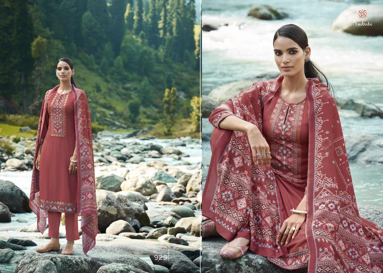 Sahiba Sudriti Presents Kasuti Pashmina Printed Fancy Designer Salwar Kameez