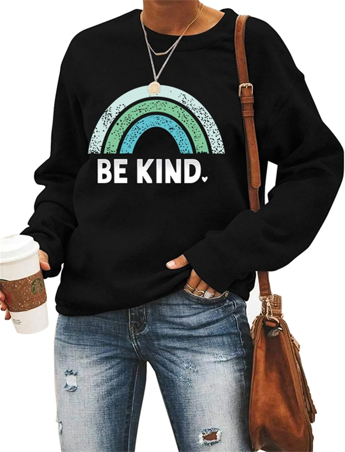 Sea Zaela Women Casual Fall Oversized Sweatshirts For Women Long Sleeve Tops Crewneack Cute Graphic Loose Fit Pullover