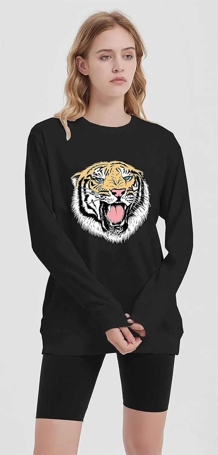 Sea Zaela Women Casual Fall Oversized Sweatshirts For Women Long Sleeve Tops Crewneack Cute Graphic Loose Fit Pullover