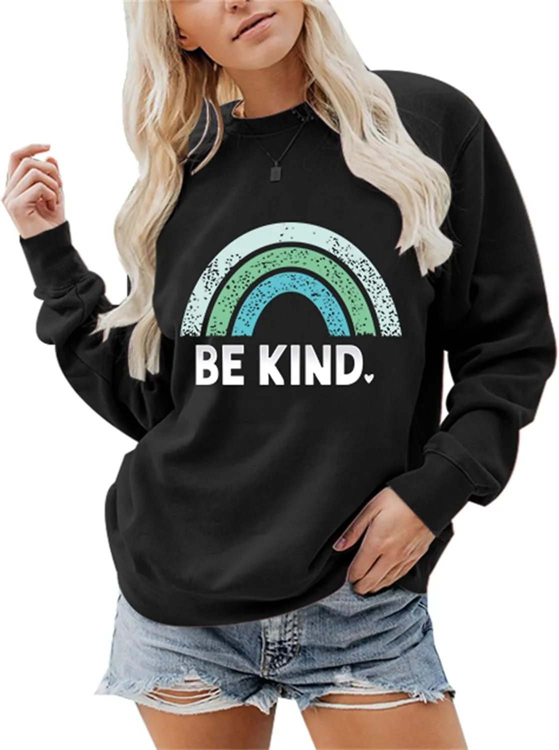 Sea Zaela Women Casual Fall Oversized Sweatshirts For Women Long Sleeve Tops Crewneack Cute Graphic Loose Fit Pullover