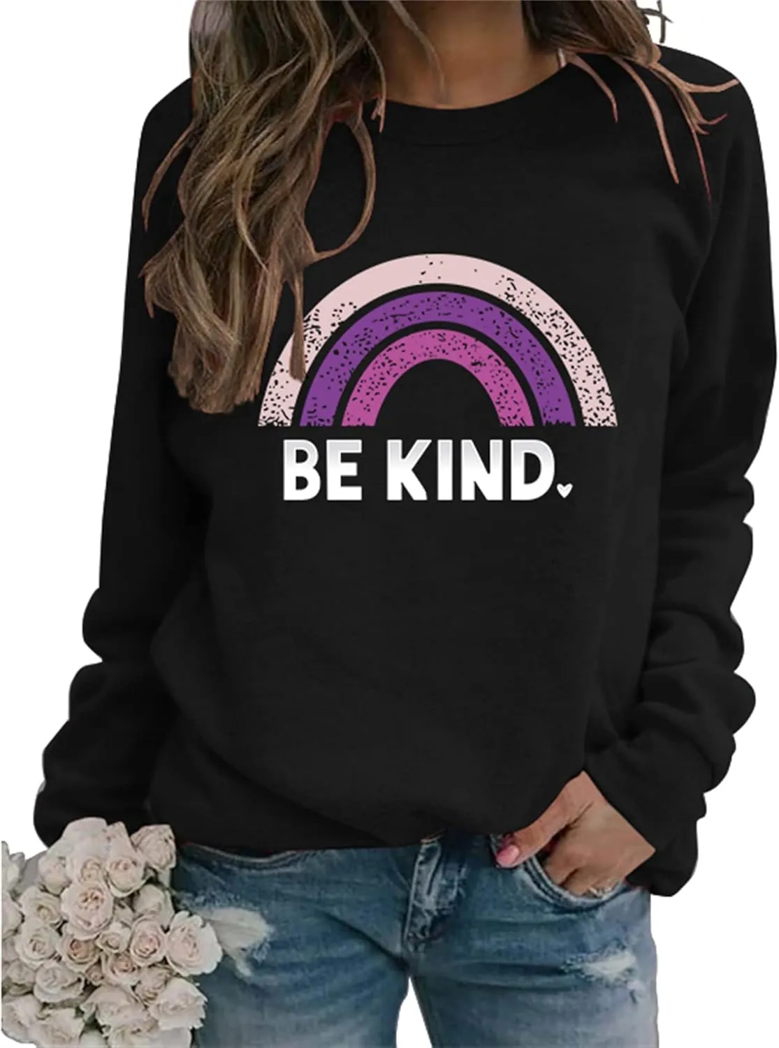 Sea Zaela Women Casual Fall Oversized Sweatshirts For Women Long Sleeve Tops Crewneack Cute Graphic Loose Fit Pullover