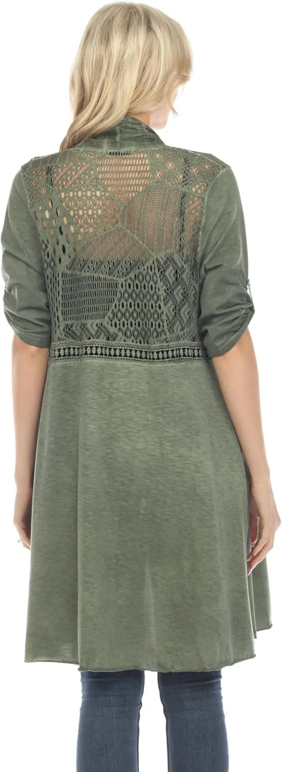 SIMPLY COUTURE Women's Plus Size Summer Casual Short Sleeve Tops Floral Lace Scoop Neck Top
