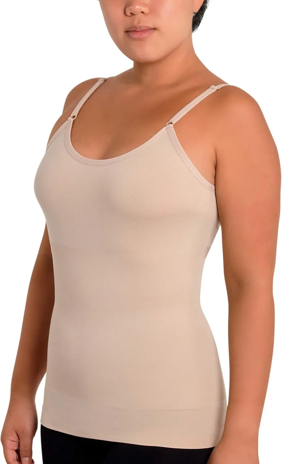 Skinnygirl Women's Scoop Neck Seamless Shaping Camisole, 3-Pack