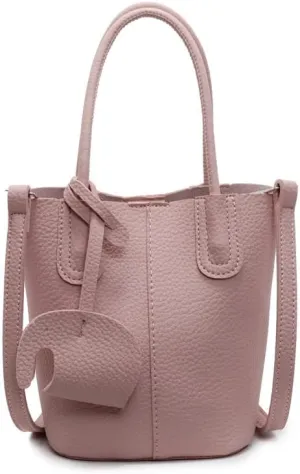 Small bucket bag Top Handle Bag for Women Vegan Leather Handbag for Women Women's Crossbody Shoulder Handba