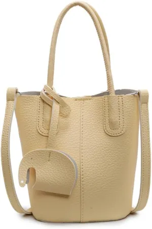 Small bucket bag Top Handle Bag for Women Vegan Leather Handbag for Women Women's Crossbody Shoulder Handba