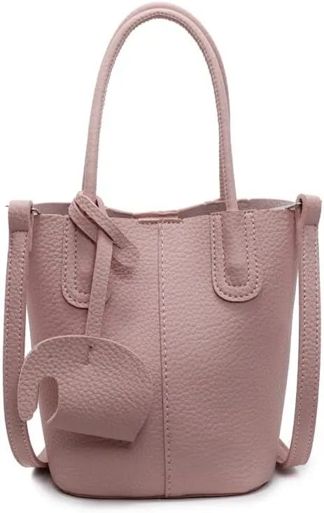 Small bucket bag Top Handle Bag for Women Vegan Leather Handbag for Women Women's Crossbody Shoulder Handba