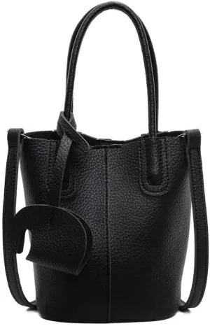 Small bucket bag Top Handle Bag for Women Vegan Leather Handbag for Women Women's Crossbody Shoulder Handba
