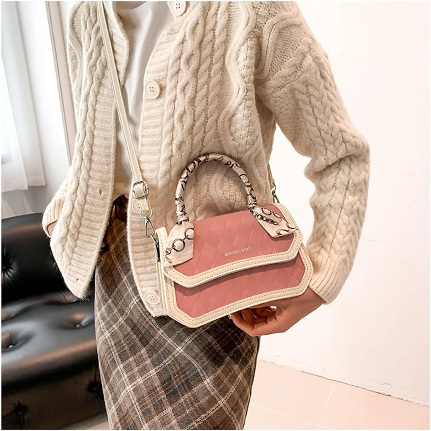 Small Hobo Bags for Women PU Leather Purses and Handbags Shoulder Bags Ladies Crossbody Bags Top Handle Tote Bag (E)