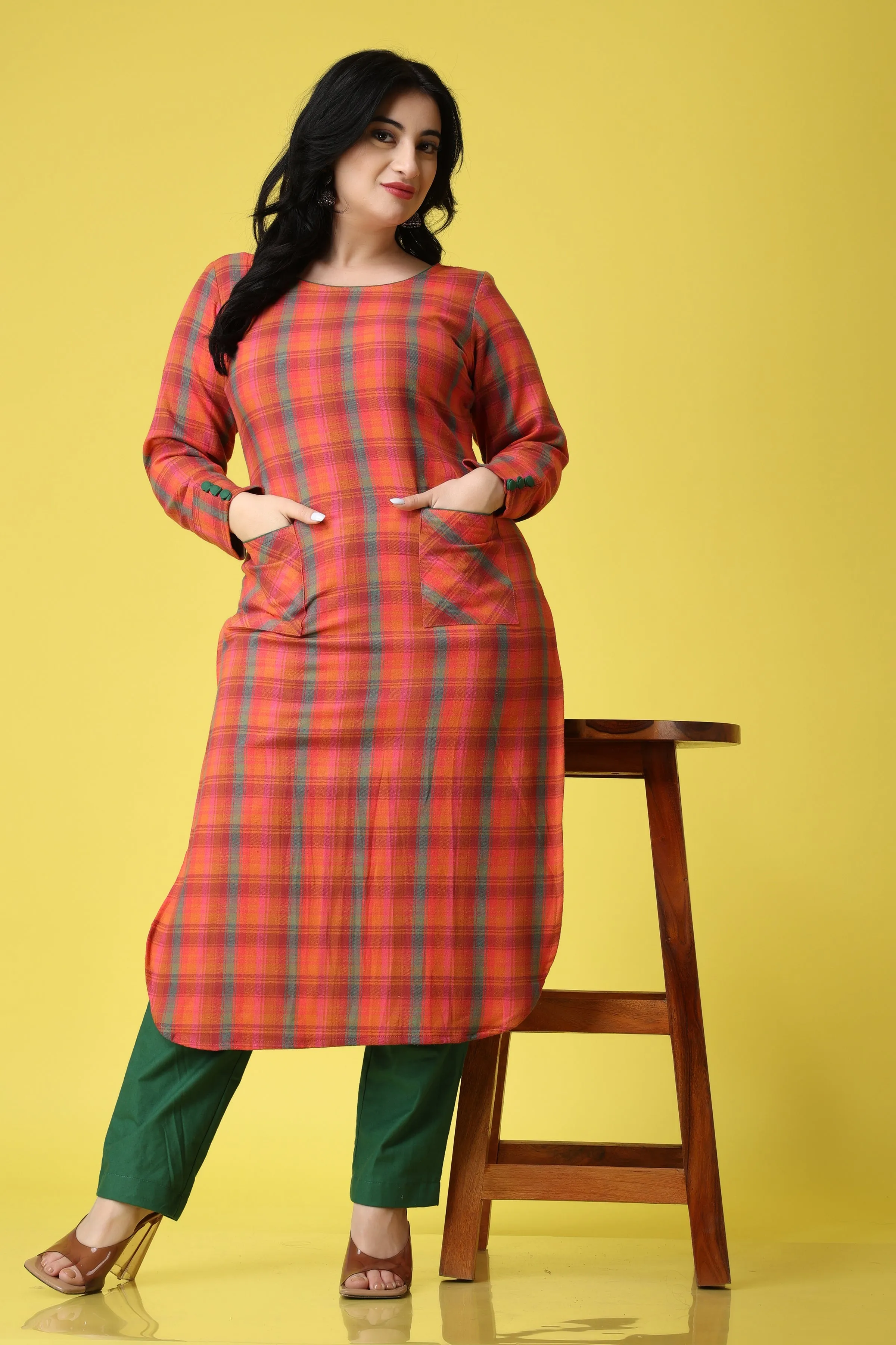 Sunset Time Woollen Kurta Set