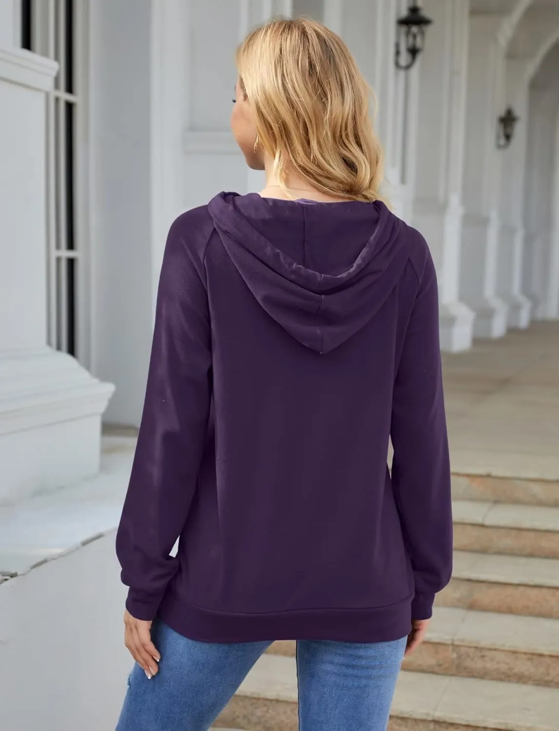 Syellowafter Women Casual Pullover Love Letter Printed Sweatshirt Lightweight Tops Blouse