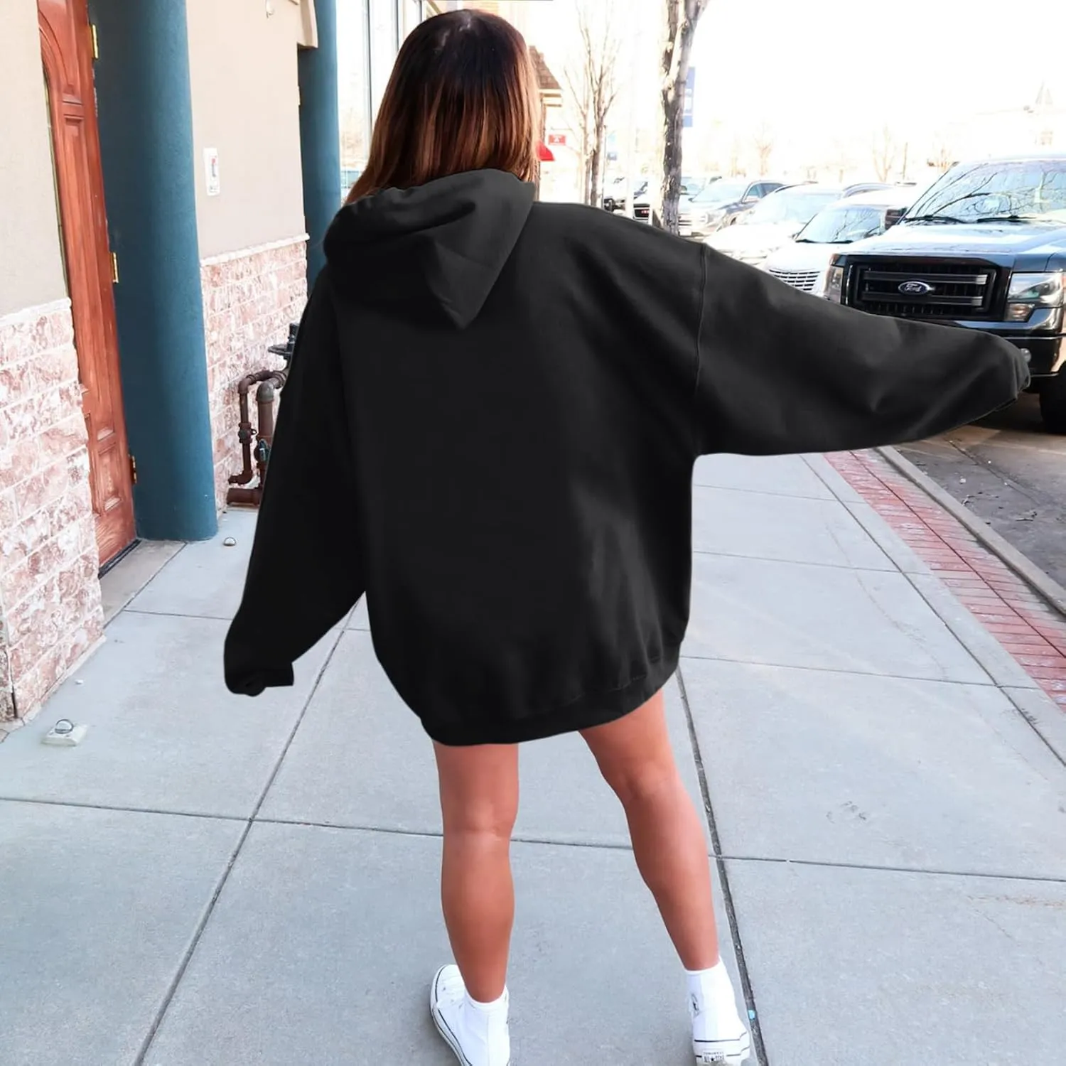 Tuislay Cute Panda Graphic Hoodie For Teen Girls Preppy Kawaii Hoodies Womens Sweatshirts Oversized Fleece Hooded Pullover