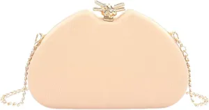 Vintage Satin Iconic Box Clutch Swing Bag Evening Bag for Women with Gold Chain Formal Wedding Bridal Purse Party Handbag