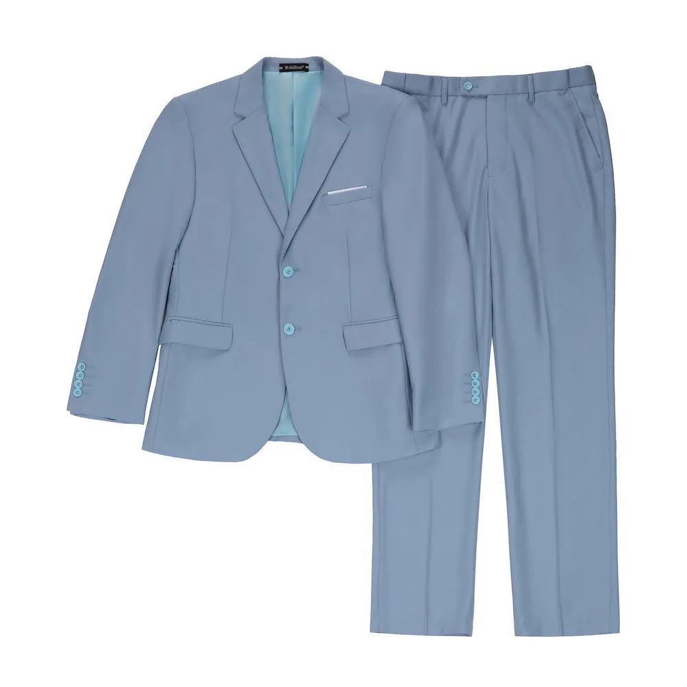 Violet Two Button Wedding 2 Pieces Men's Suits Jacket Pants