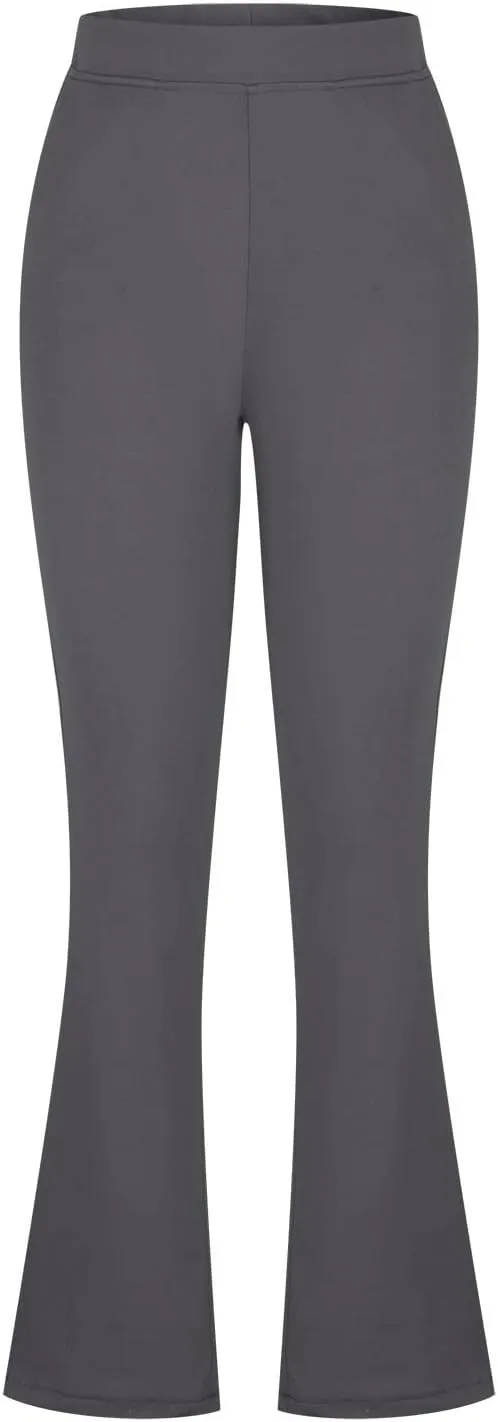 Women Bootcut Work Pants Trendy Business Casual Trouser Solid Yoga Workout Slacks High Waist Stretch Leg Office Pant