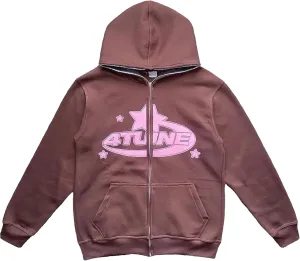 Women y2k Skull Print Streetwear Hoodies Skeleton Harajuku Vintage Goth Emo Egirl Anime Spider Hoodie Zip Up Jaket