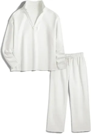 Women's Carmel Tracksuit 2 Piece Set - Patrick Pullover Sweatshirt & Catherine Sweatpants - Casual Lounge Set