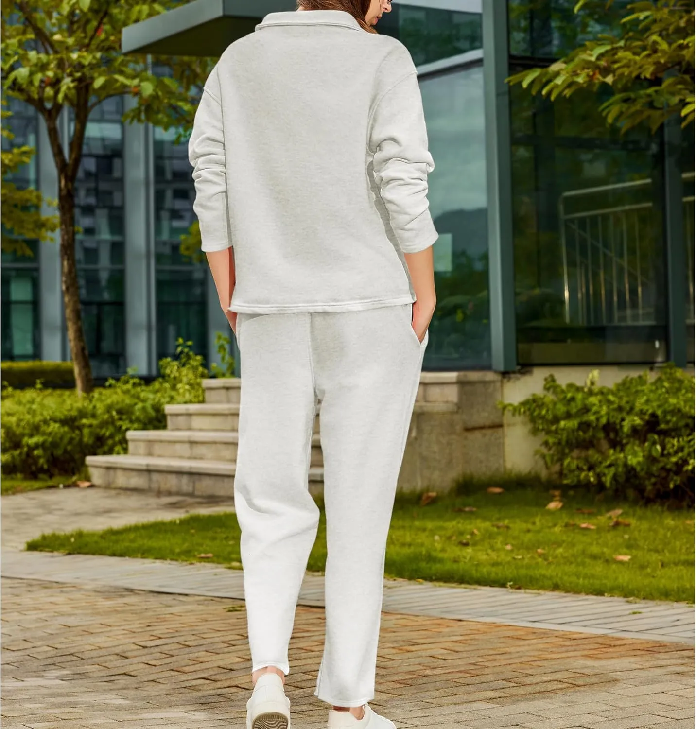 Women's Carmel Tracksuit 2 Piece Set - Patrick Pullover Sweatshirt & Catherine Sweatpants - Casual Lounge Set