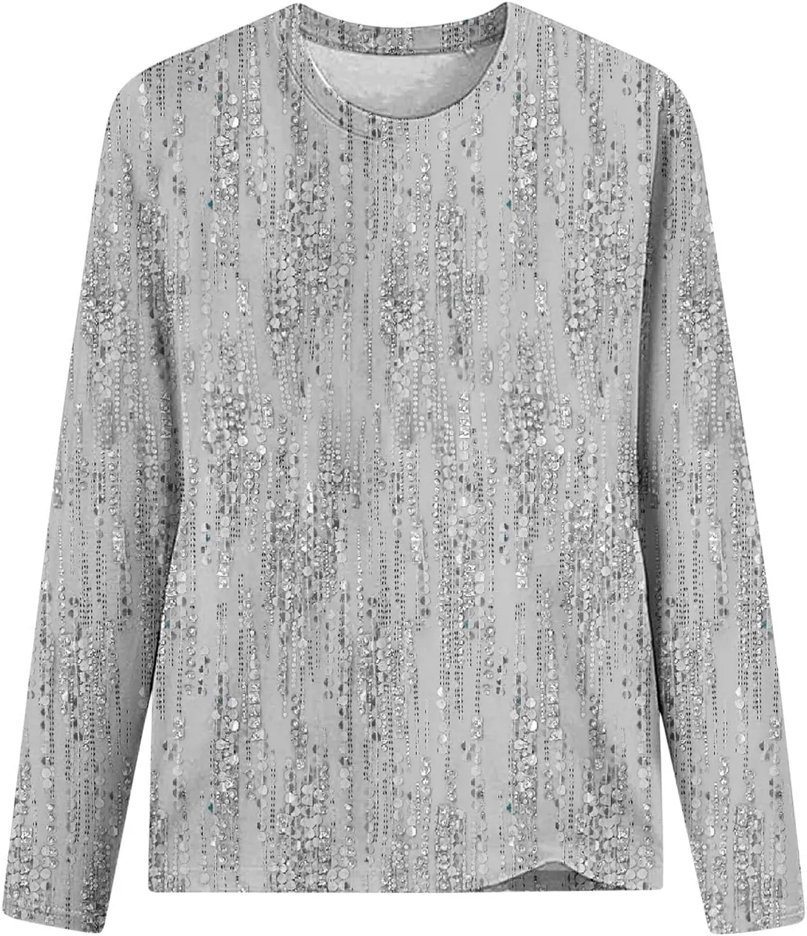 Womens Cute Long Sleeve Tops Trendy 2023 Floral Print Tunic Shirts Crewneck Loose Comfy Blouses Dressy Casual