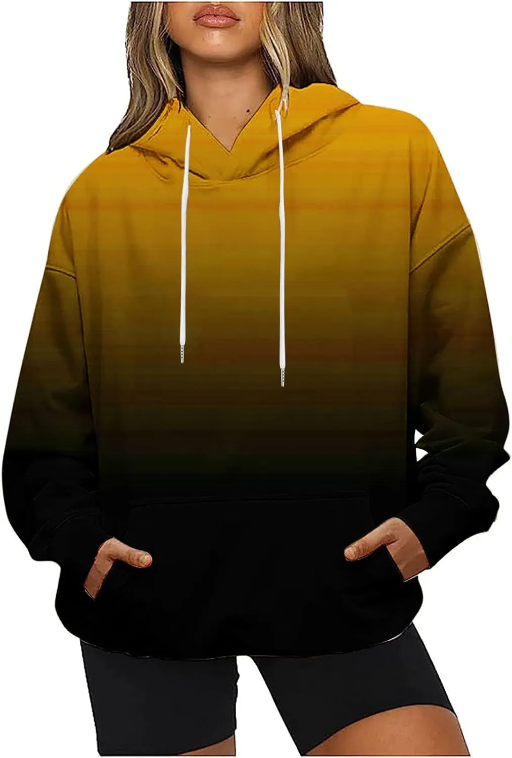 Womens Oversized Hoodies Tie Dye Hooded Sweatshirts Casual Comfy Sweater Pullover With Pockets Fall Winter Outfits