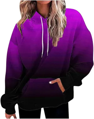 Womens Oversized Hoodies Tie Dye Hooded Sweatshirts Casual Comfy Sweater Pullover With Pockets Fall Winter Outfits