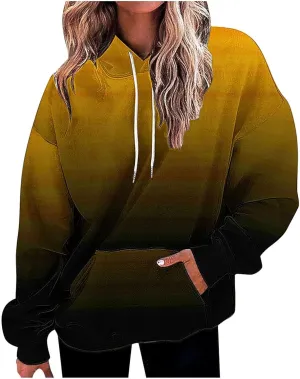 Womens Oversized Hoodies Tie Dye Hooded Sweatshirts Casual Comfy Sweater Pullover With Pockets Fall Winter Outfits