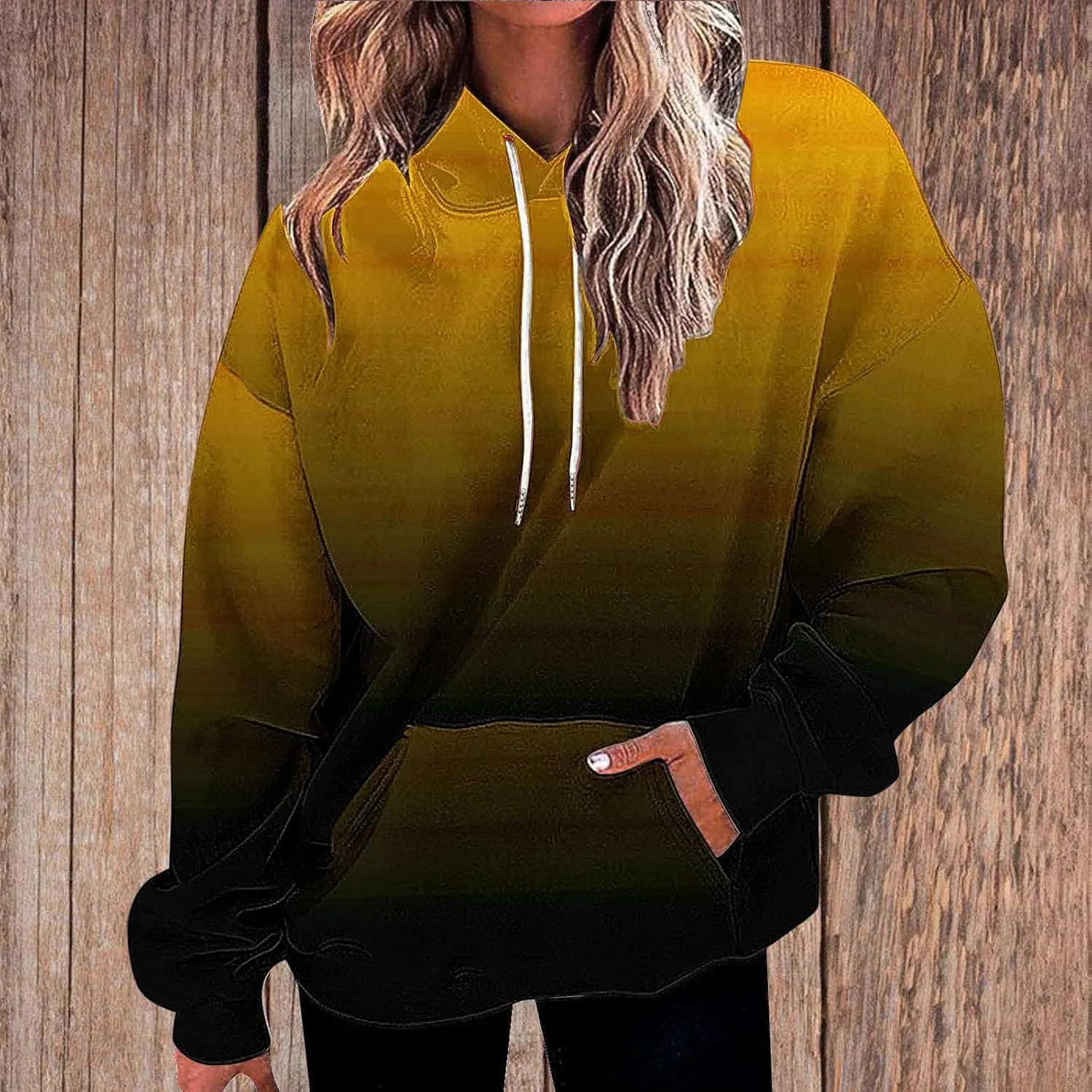 Womens Oversized Hoodies Tie Dye Hooded Sweatshirts Casual Comfy Sweater Pullover With Pockets Fall Winter Outfits
