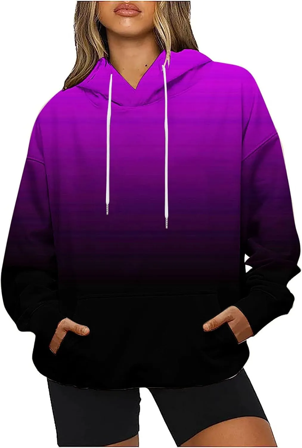 Womens Oversized Hoodies Tie Dye Hooded Sweatshirts Casual Comfy Sweater Pullover With Pockets Fall Winter Outfits