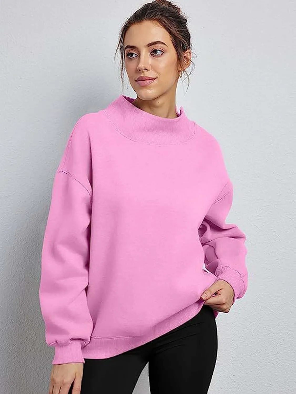 Womens Oversized Sweatshirts Turtleneck Long Sleeve Pullover Hoodies Tops Fall Outfits 2023 Clothes