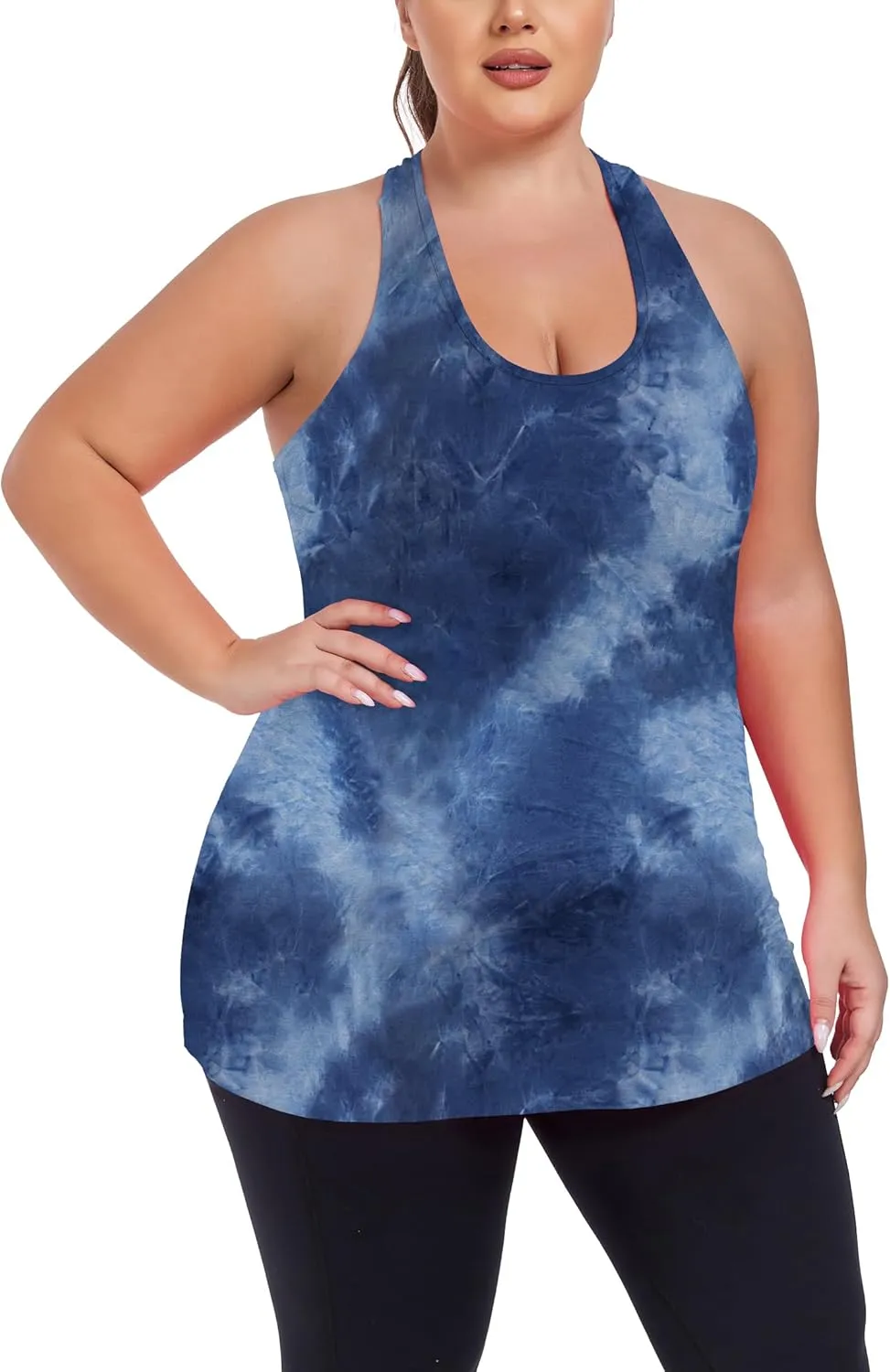 Women's Plus Size Athletic Tank Tops Cross Backless Racerback Workout Yoga Running Sleevelss Shirts
