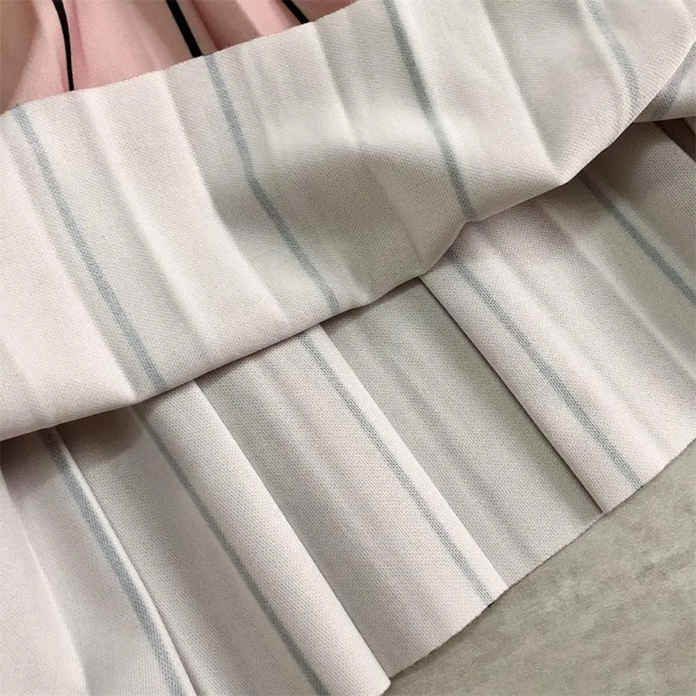 Youllyuu Women Long Midi Skirt Gradient Color Casual Style Pleated Skirts Y2K Skirts